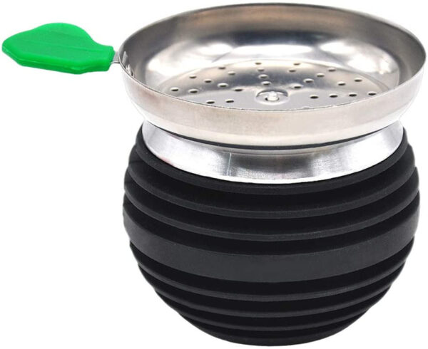 Hookah Bowl with Charcoal Holder Silicone Stainless Steel 3.3inch Height 3inch Diameter Shisha Hookah Set - Image 4