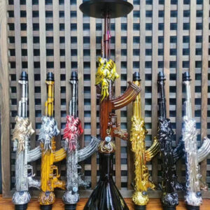 Factory New Gun Shisha Set Hookah High Quality Resin Shisha Large Size Gun Hookah Set Resin AK 47 Hookah Kit Set
