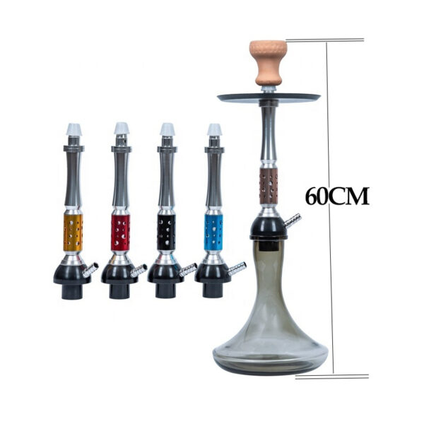Large Hookah Set 1 Hose Premium Glass Hookah Kit with Shisha Accessories - Image 2