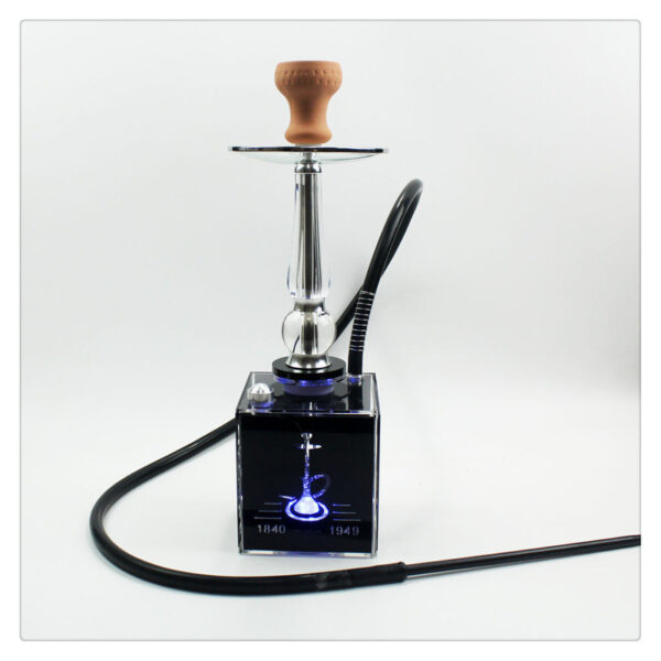 Wholesale Acrylic Cube Shisha Portable Square Shisha with Led Light