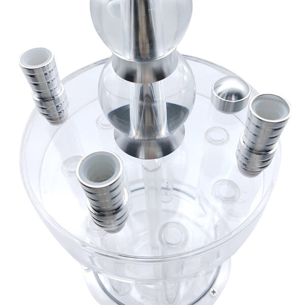 Gatling Hookah Set 4 Hose Colorful LED Light Acrylic Shisha Nargiule - Image 3