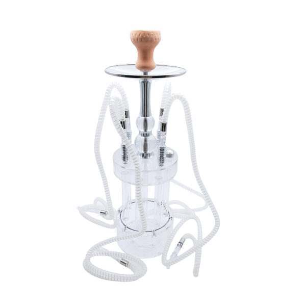 Gatling Hookah Set 4 Hose Colorful LED Light Acrylic Shisha Nargiule