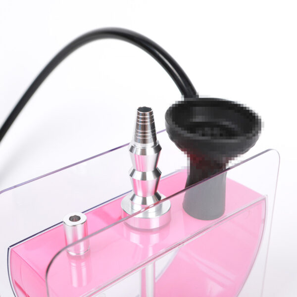 Single Hose Acrylic Square Hookah - Image 5
