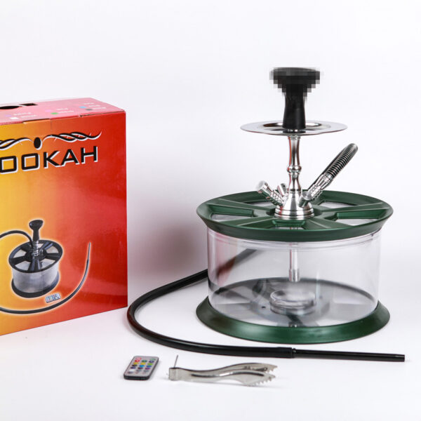 New Design Acrylic Wheel Hub Felgen Shisha with LED Rims Hookah - Image 4