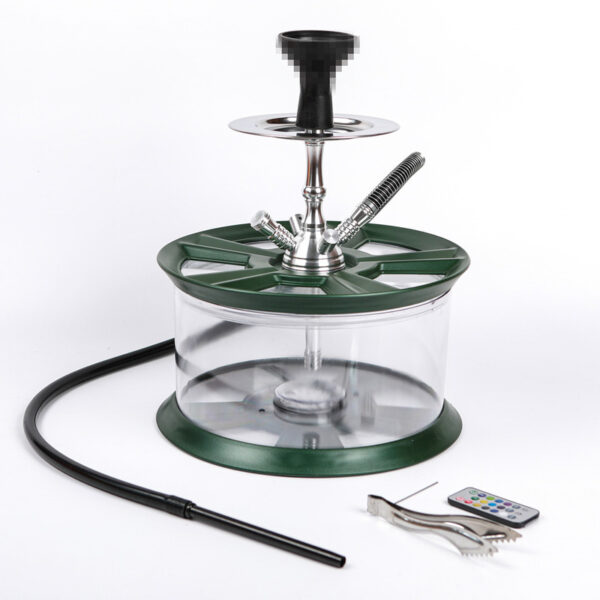 New Design Acrylic Wheel Hub Felgen Shisha with LED Rims Hookah - Image 3