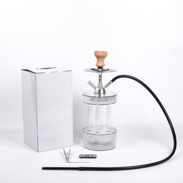 Portable Gatling Hookah 2 Hoses Gatling Acrylic Shisha LED - Image 3