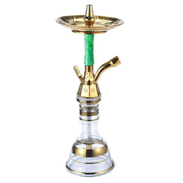 New Design Luxury Zinc Aluminium Alloy Resin Travel Hookah Shisha Egypt Hookah - Image 2