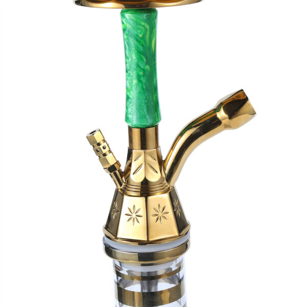 New Design Luxury Zinc Aluminium Alloy Resin Travel Hookah Shisha Egypt Hookah - Image 4