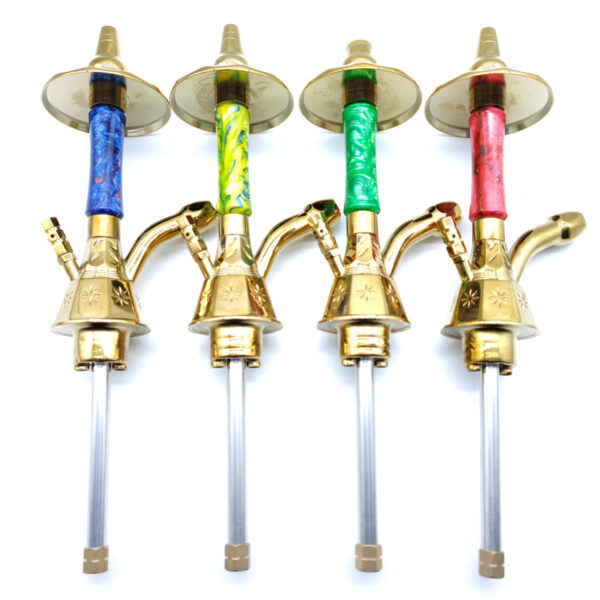 New Design Luxury Zinc Aluminium Alloy Resin Travel Hookah Shisha Egypt Hookah - Image 5