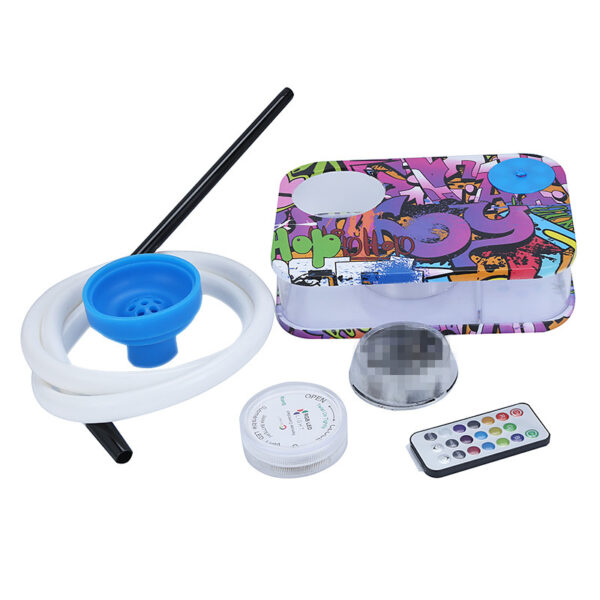 Plastic Smoking Book Hookah with LED