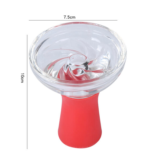 Glass Silicone Hookah Bowl Deep Extra Large Medium Beautiful Crystal Hookah - Image 6