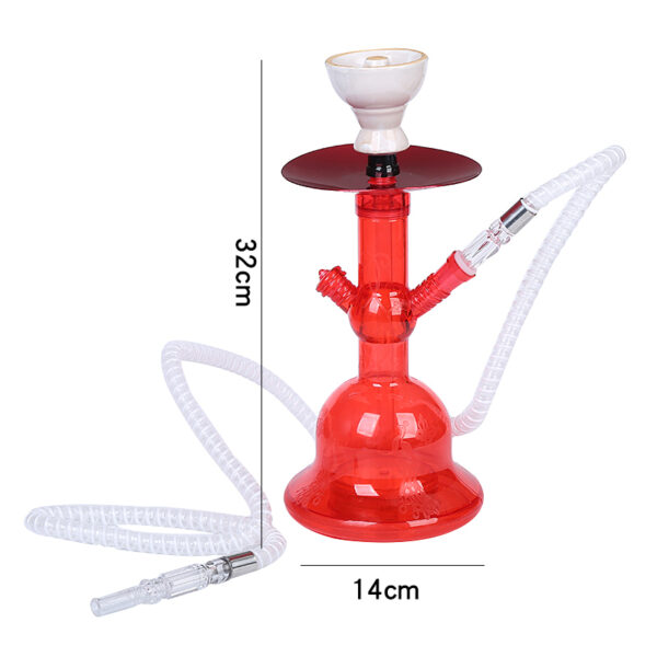 Portable Colored Smoke E Hookah Acrylic Cute LED Hookah - Image 2